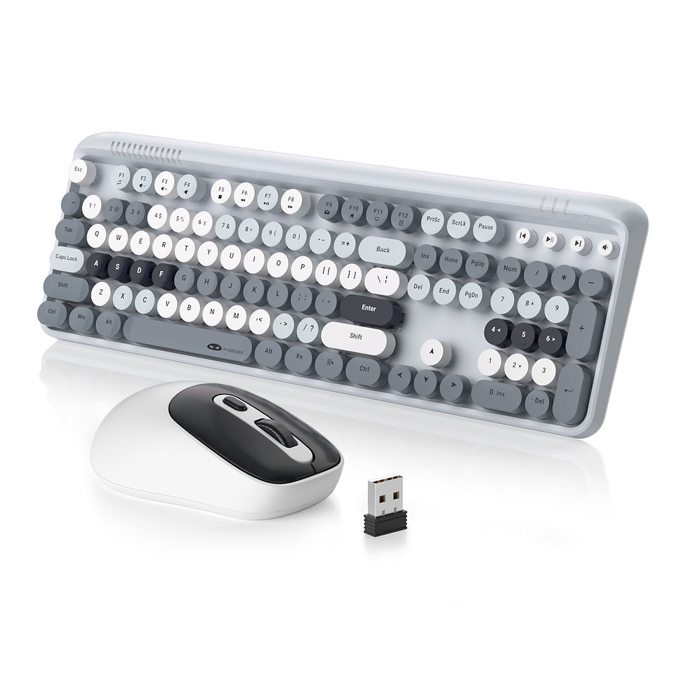 Miniatura: MageGee V920 Wired Game Keyboard Wireless Three DPI Adjustable Mouse Set 104 Key