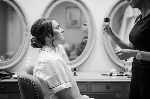 bridal prep ashton lodge country house wedding photography