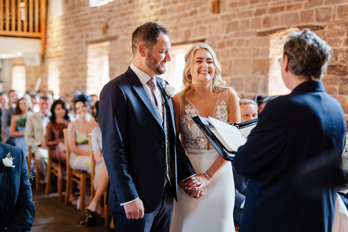 ceremony at The Ashes Barns Wedding Photography