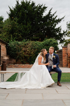 Bride and groom sharing a romantic moment at The Mill Hoveringham. Authentic and emotional wedding photography.