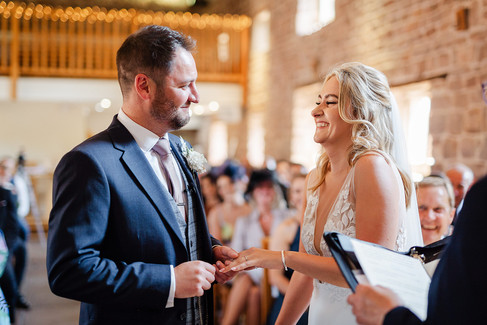 ceremony at The Ashes Barns Wedding Photography