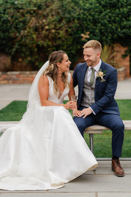 Bride and groom sharing a romantic moment at The Mill Hoveringham. Authentic and emotional wedding photography.