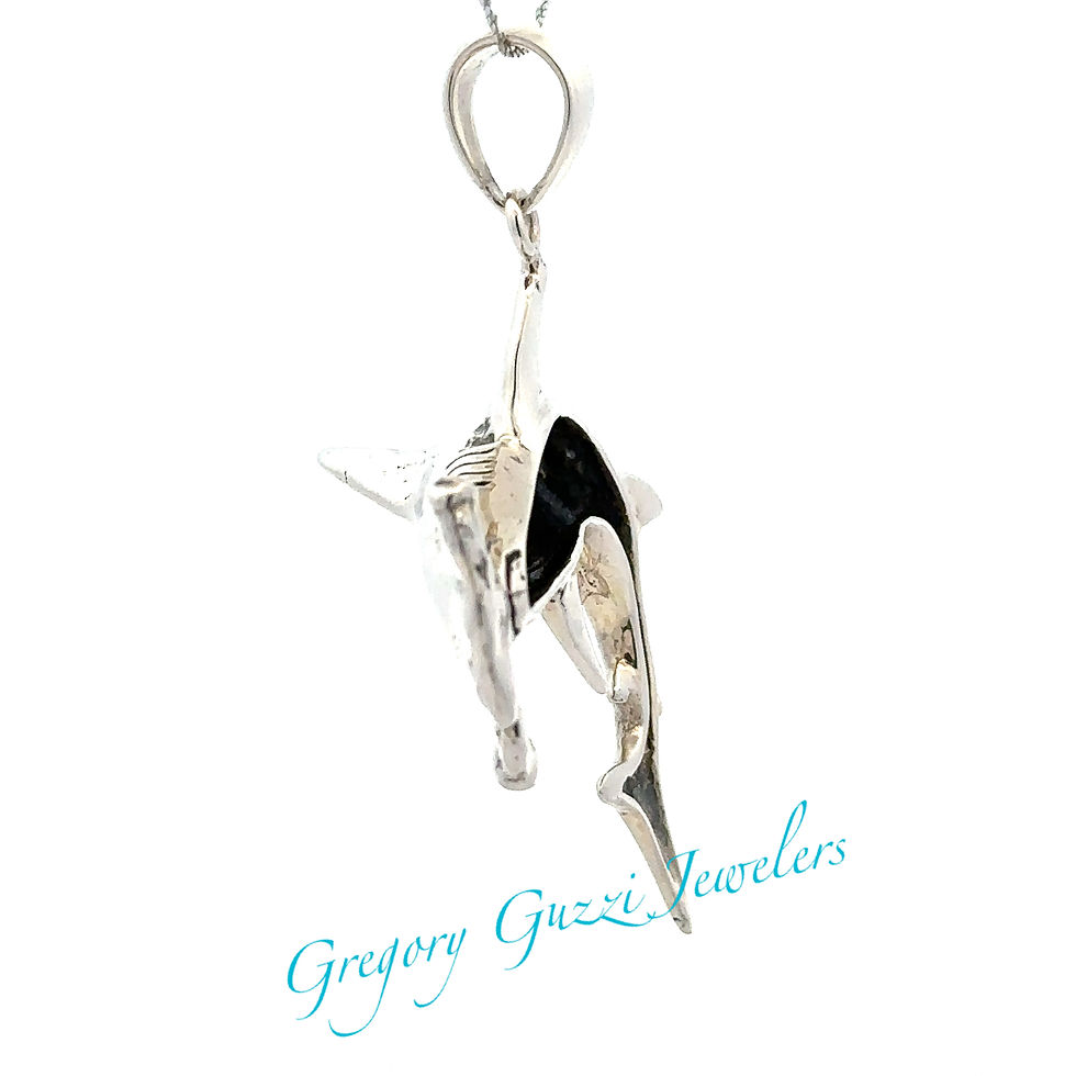 Miniatura: Sterling Silver .925 Large Hammerhead Shark Pendant