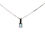 Thumbnail: 14kt White Gold Aquamarine Diamond Necklace