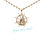 Thumbnail: Mark Edwards 14kt gold 3D Sailboat in Ship's Wheel pendant