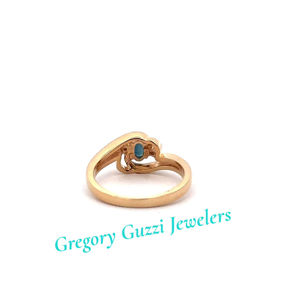 Miniatura: 14KT. Yellow Gold Sapphire And Diamond Ring (Size 6.75)