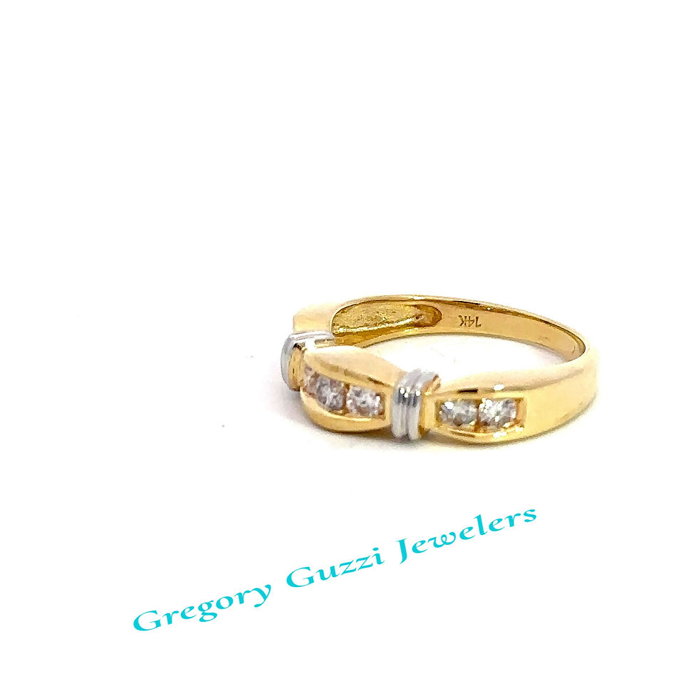 Thumbnail: 14KT. Yellow Gold Diamond Ring (Size 6.5)