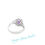 Thumbnail: 14KT. White Gold Cushion Cut Amethyst And Diamond Ring