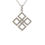 Thumbnail: 14KT White Gold Free Form Diamond Necklace