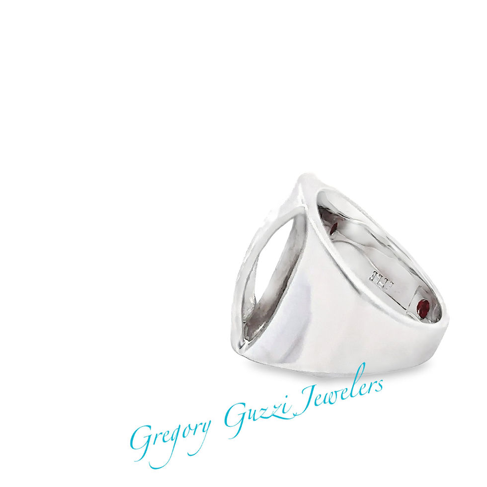 Miniatura: Sterling Silver .925 Ruby Trademark Jewelry Collection Ring