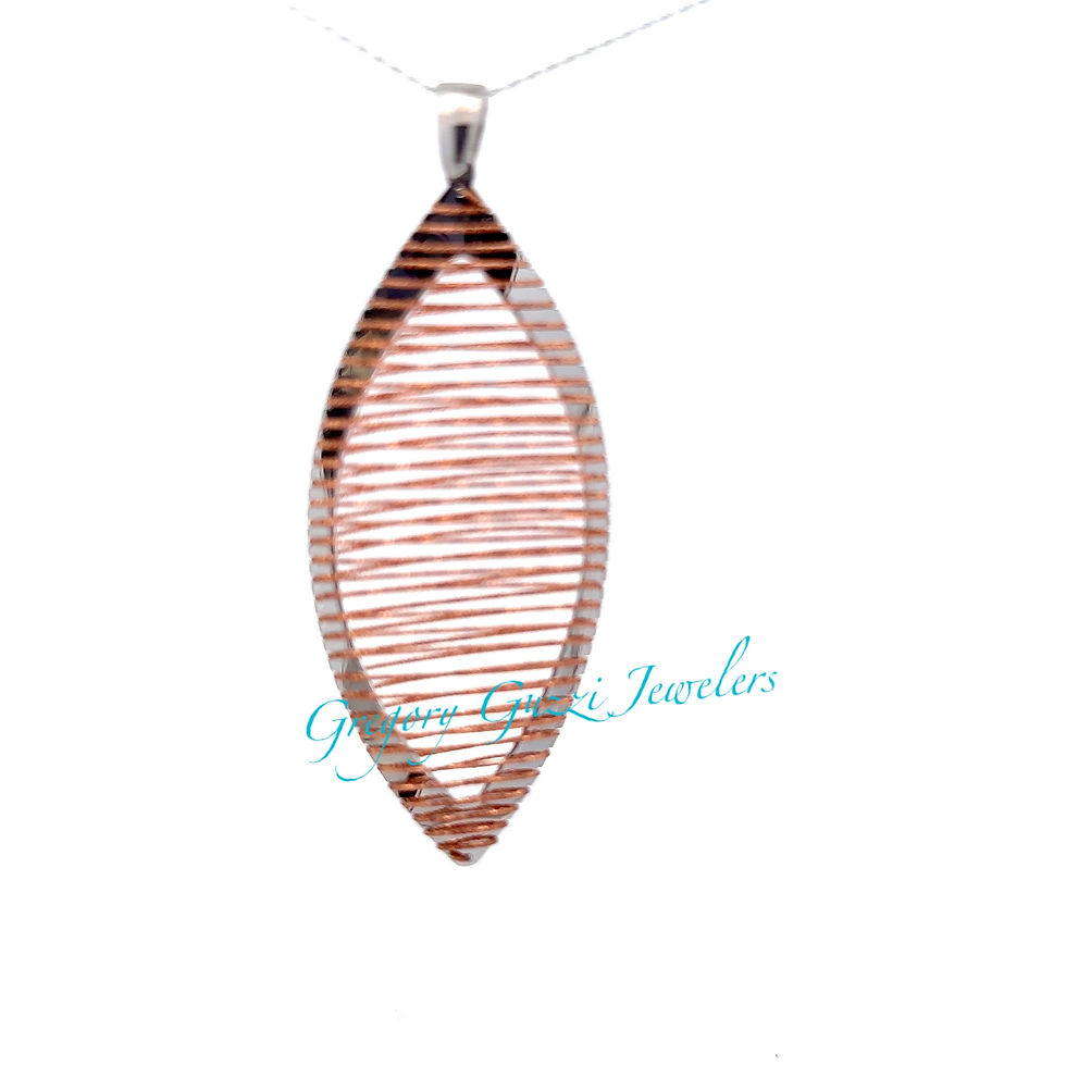 Miniatura: Sterling Silver .925 and 14kt Rose Gold Pendant