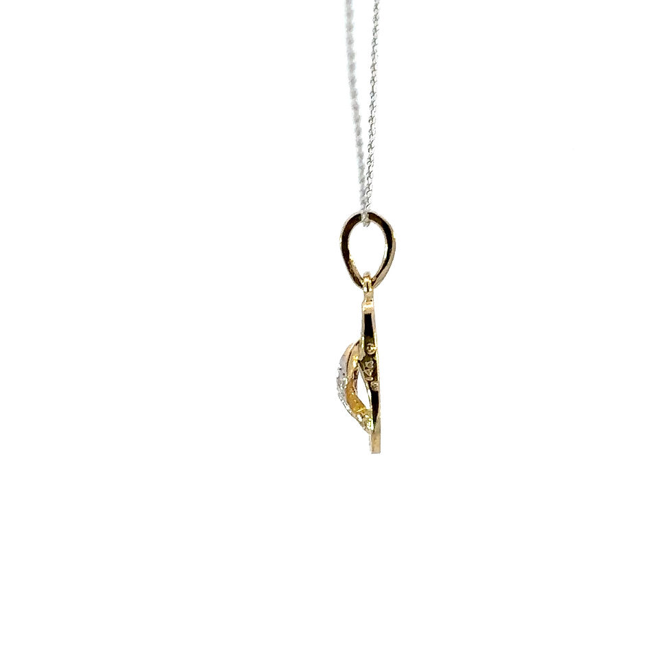 Miniatura: 14kt Yellow Gold Flip Flop with diamonds strap charm