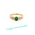 Miniatura: 14KT. Yellow Gold Natural Emerald And Diamond Ring (Size 7.25)
