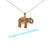 Thumbnail: 14KT. Yellow Gold Elephant Pendant/Charm With Diamonds