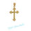 Thumbnail: 14K yellow gold cross pendant with a diamond.