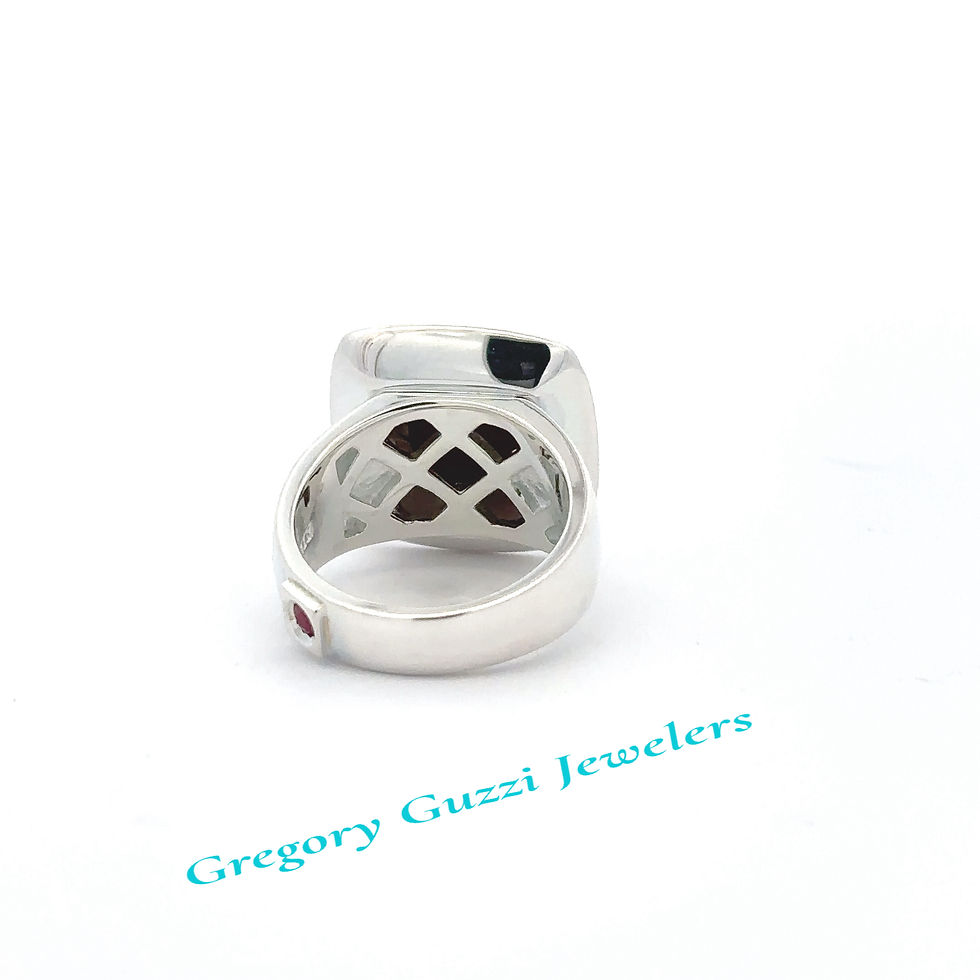 Miniatura: Sterling Silver .925 Ruby Trademark Jewelry Collection Ring