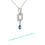 Thumbnail: 14KT White Gold Blue Sapphire Diamond Necklace