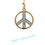 Thumbnail: 14KT. White And Yellow Gold Peace Sign With Diamond Pendant