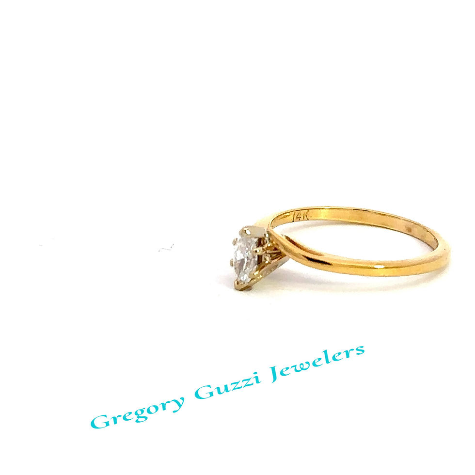 Thumbnail: 14KT. Yellow Gold Diamond Engagement Ring (Size 6.25)