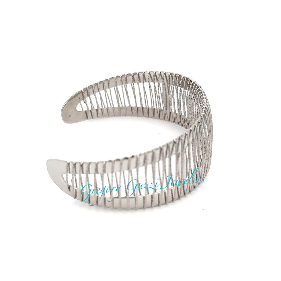 Miniatura: Sterling Silver .925 wire style cuff bracelet