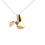 Thumbnail: 14KT Yellow Gold 3D Three Blade Propeller with Diamond Pendant