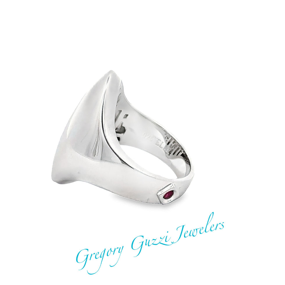 Miniatura: Sterling Silver .925 Ruby Trademark Jewelry Collection Ring