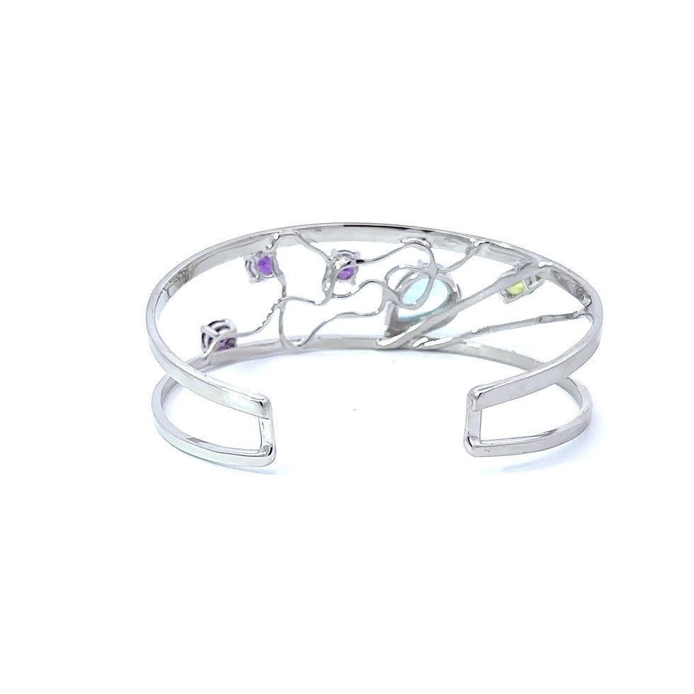 Miniatura: Sterling Silver .925 Multi Stone Cuff Bracelet