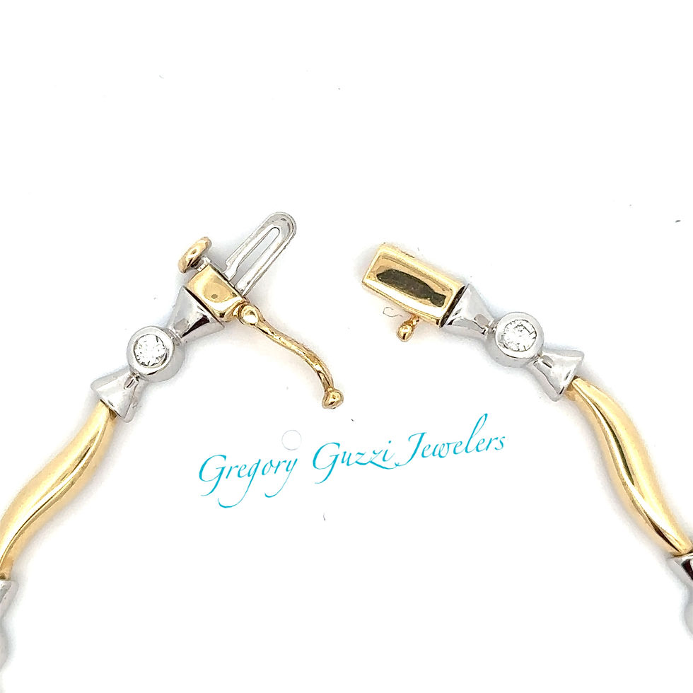 Miniatura: 14KT WHITE AND YELLOW GOLD DIAMOND BRACELET