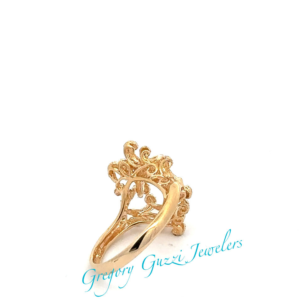 Thumbnail: 14KT Yellow Gold Jumping Dolphin Ring - SIZE 7
