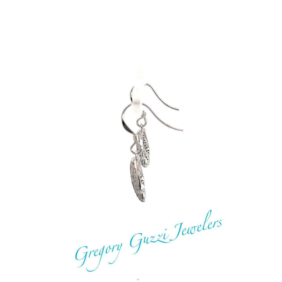 Thumbnail: Sterling Silver .925 Scallop Earrings