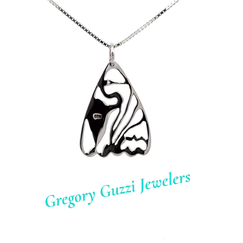 Thumbnail: Sterling Silver Blue Heron Pendant