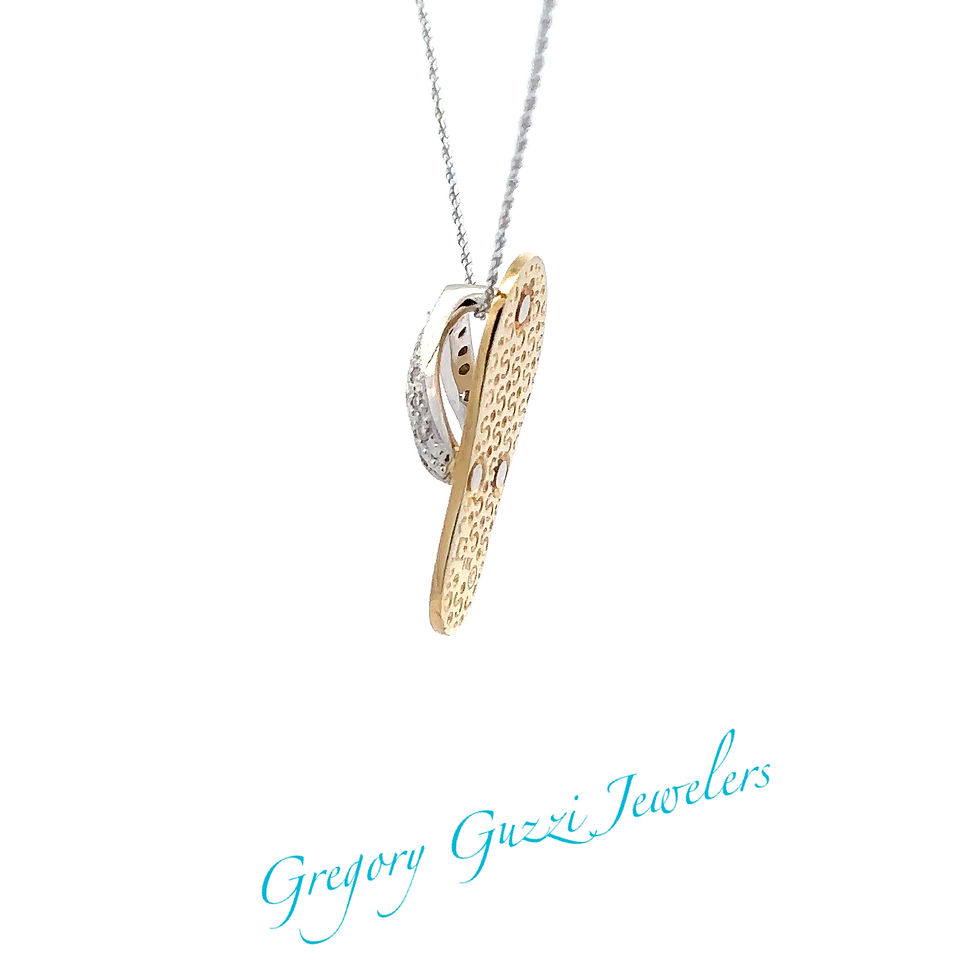 Miniatura: 14k Denny Wong Flip Flop with diamonds Pendant 22mm