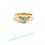 Thumbnail: 14KT Yellow Gold Aquamarine Diamond Ring