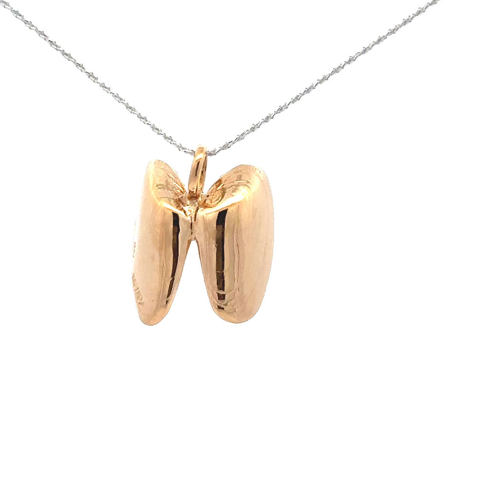 Miniatura: 14Kt Yellow Gold 3D Mussel Shell pendant / charm