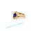 Thumbnail: 14KT. Yellow Gold Natural Sapphire And Diamond Ring (Size 6.25)