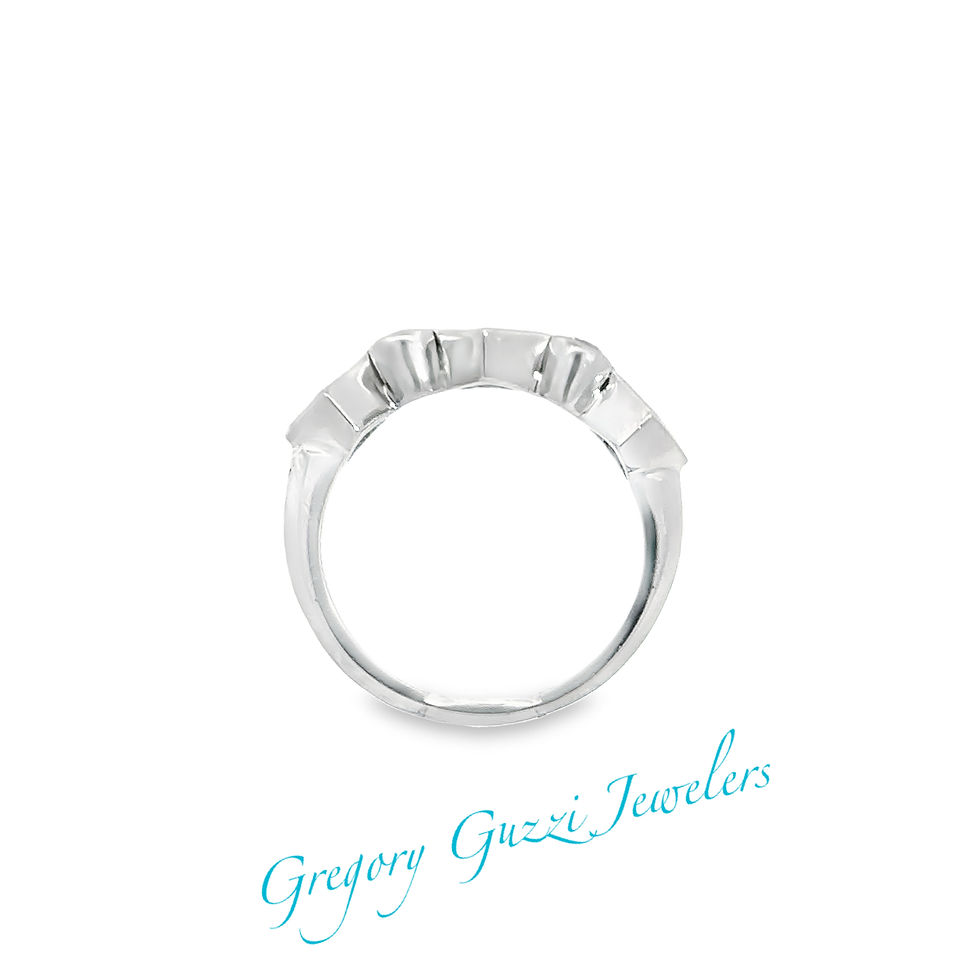 Thumbnail: 18KT. White Gold Natural Diamond Ring (Size 7)