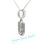 Miniatura: Sterling Silver .925 Cubic Zirconia Letter Pendant U