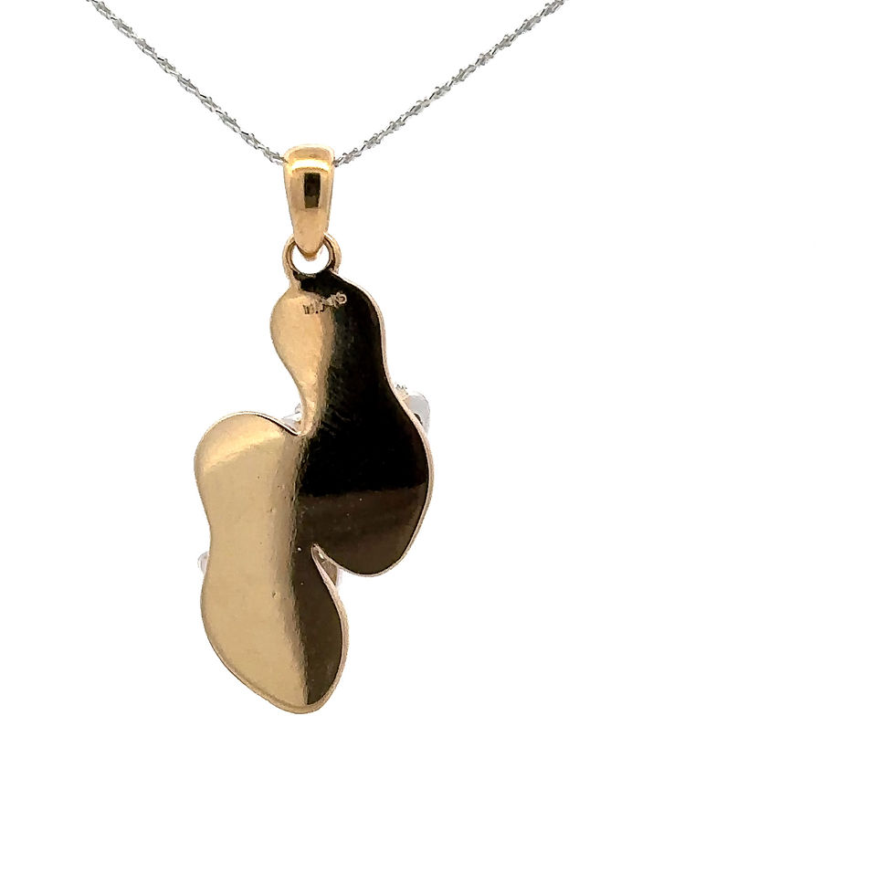 Thumbnail: 14KT Yellow Gold Double Flip Flop Pendant