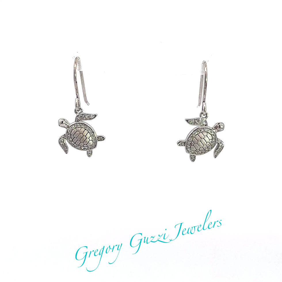 Thumbnail: Sterling Silver .925 Turtle Earrings