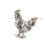 Miniatura: Sterling Silver .925 Designer 3D Rooster Adjustable Ring
