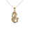 Thumbnail: 14KT Yellow Gold Seahorse with Diamonds Pendant
