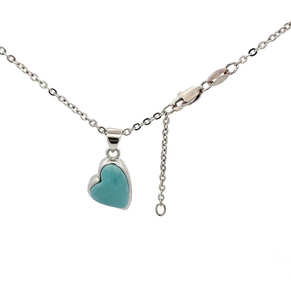 Thumbnail: Sterling Silver Larimar Pendant Necklace