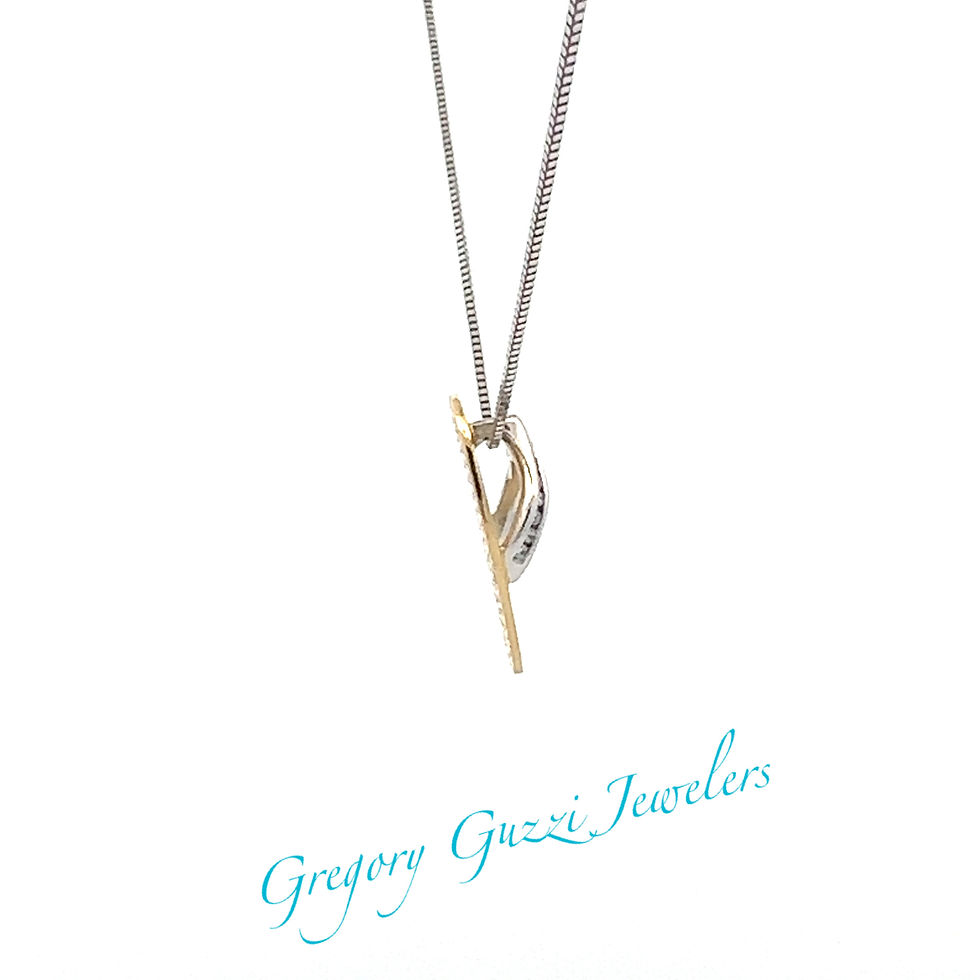 Thumbnail: 14kt Yellow Gold Denny Wong single Flip Flop and diamond pendant 22MM