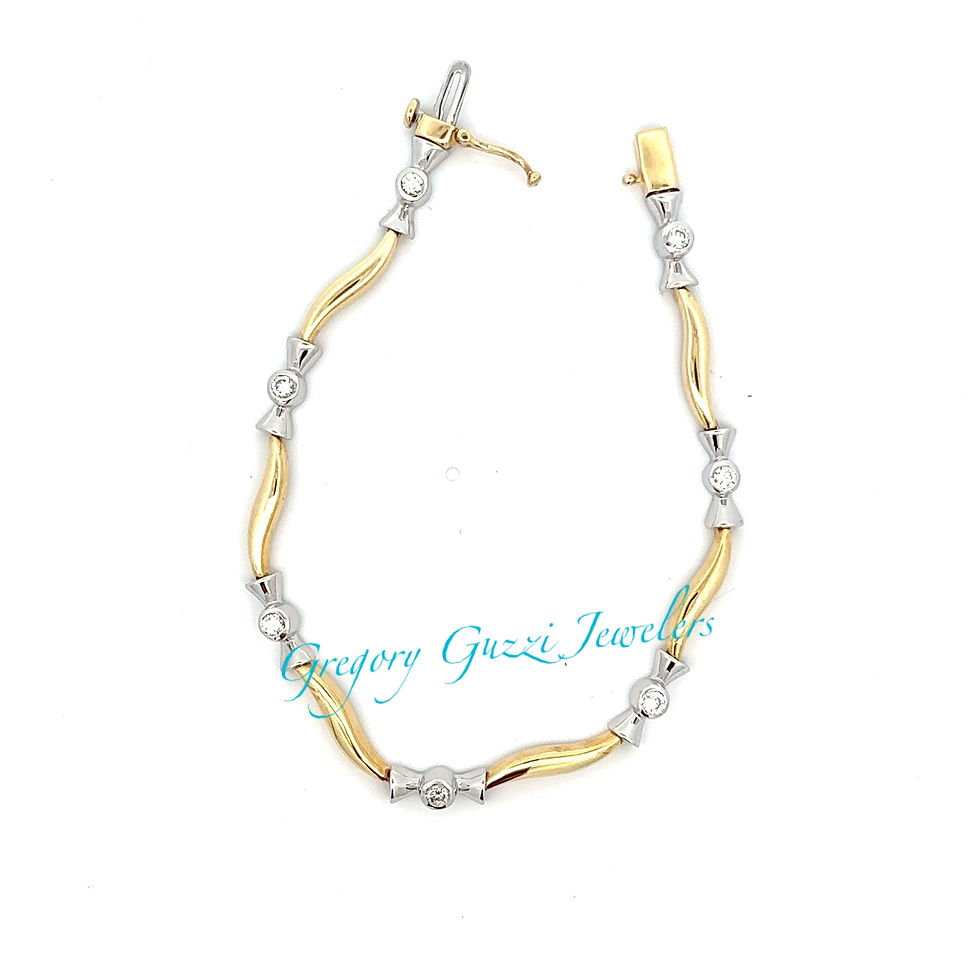 Miniatura: 14KT WHITE AND YELLOW GOLD DIAMOND BRACELET