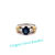 Thumbnail: 14KT. White And Yellow Gold Ceylon Sapphire Diamond Ring (Size 6)