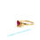 Thumbnail: 14KT Yellow Gold Ruby And Diamond Ring
