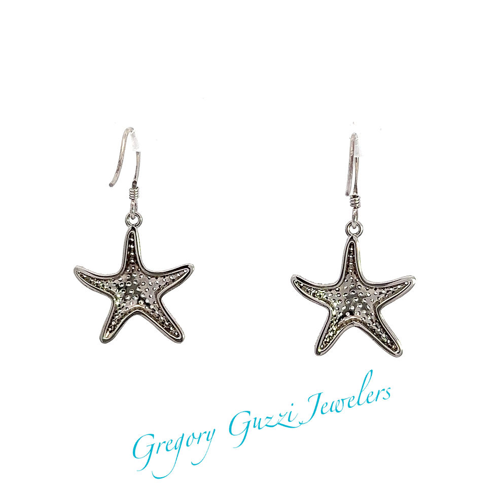 Miniatura: Sterling Silver .925 Starfish Earrings
