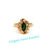 Miniatura: 14KT. Yellow Gold Natural Emerald And Diamond Ring (Size 6.75)