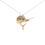 Miniatura: 14KT Gold Sailfish with Diamonds and Sapphire Pendant