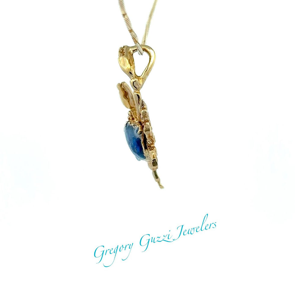 Miniatura: 14k gold 3D Maryland Blue Crab pendant / charm